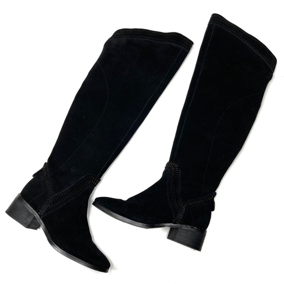 Vince CamutoKarinda Black Over The Knee Leather Boots 7.5